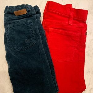 Bonpoint / JCrew Red and Green Corduroy Pants